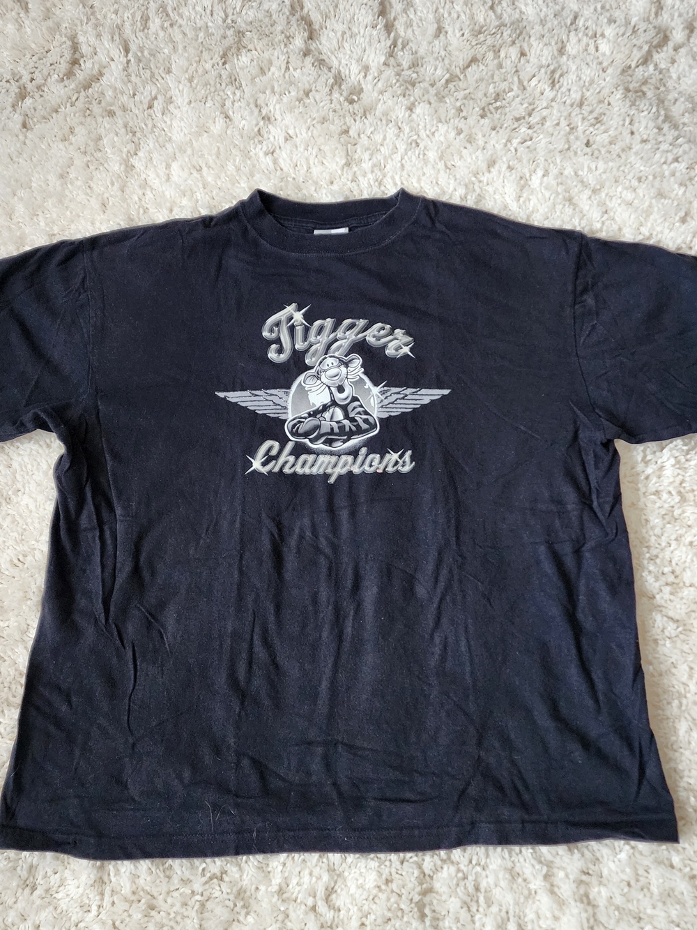 Disney Black Tigger Champions Graphic Short Sleeve Tee